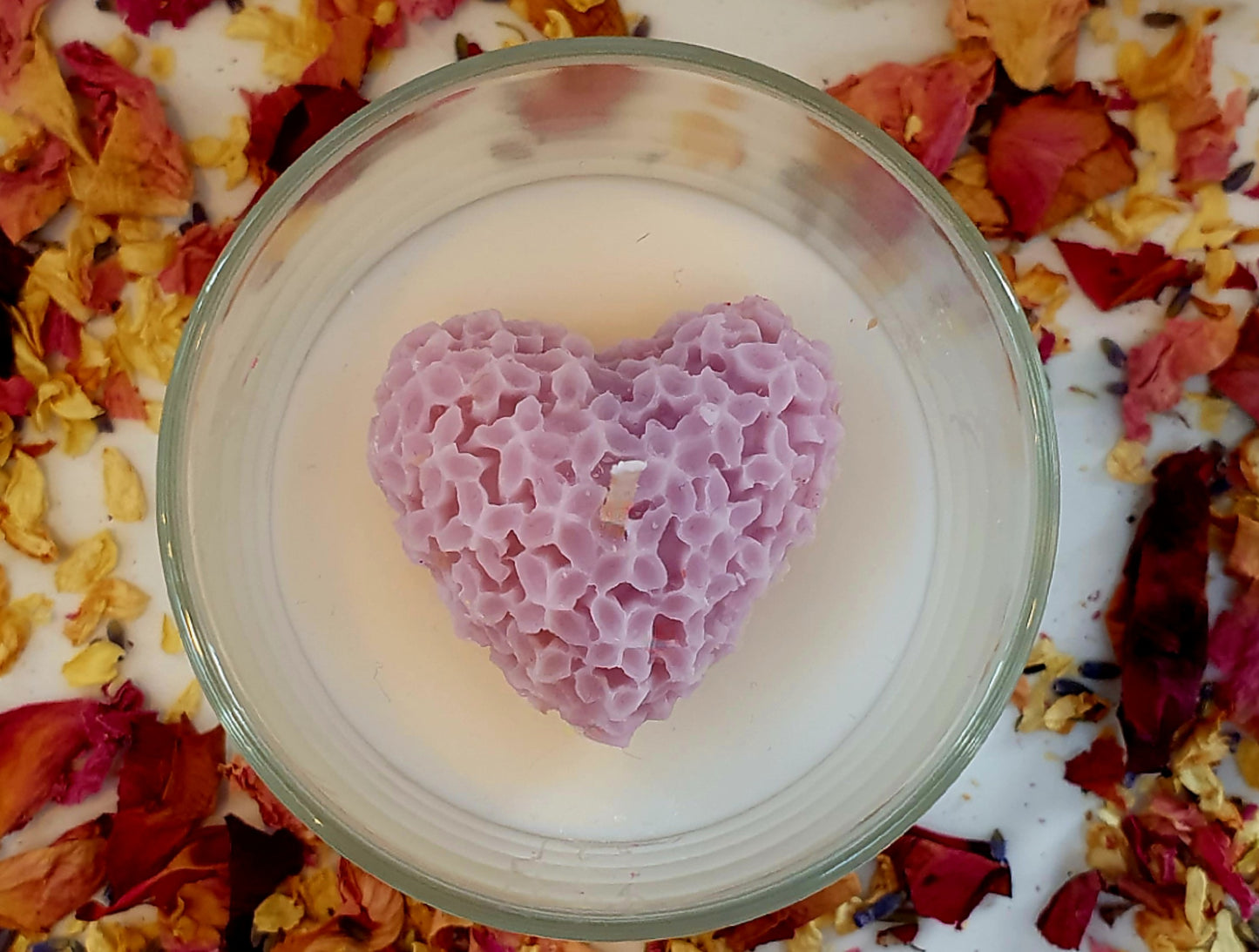 Mini floral heart in 20cl jar