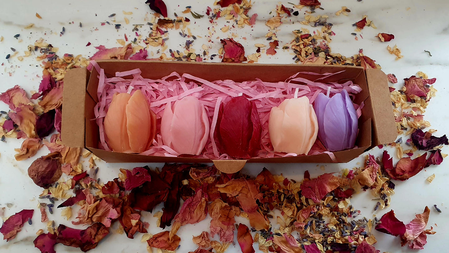 X5 tulip buds tealights