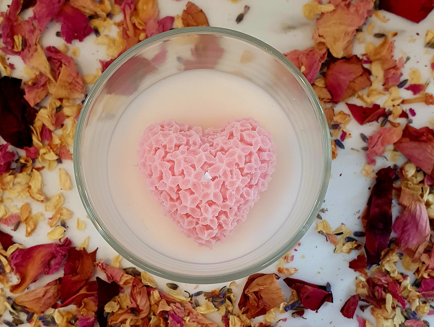 Mini floral heart in 20cl jar