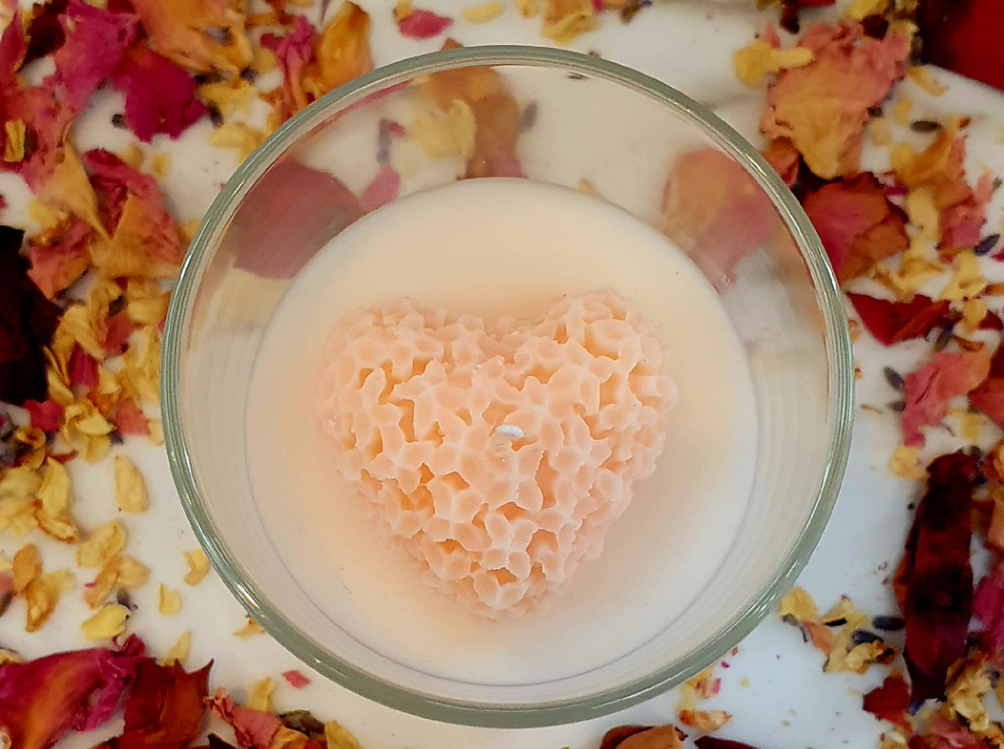Mini floral heart in 20cl jar