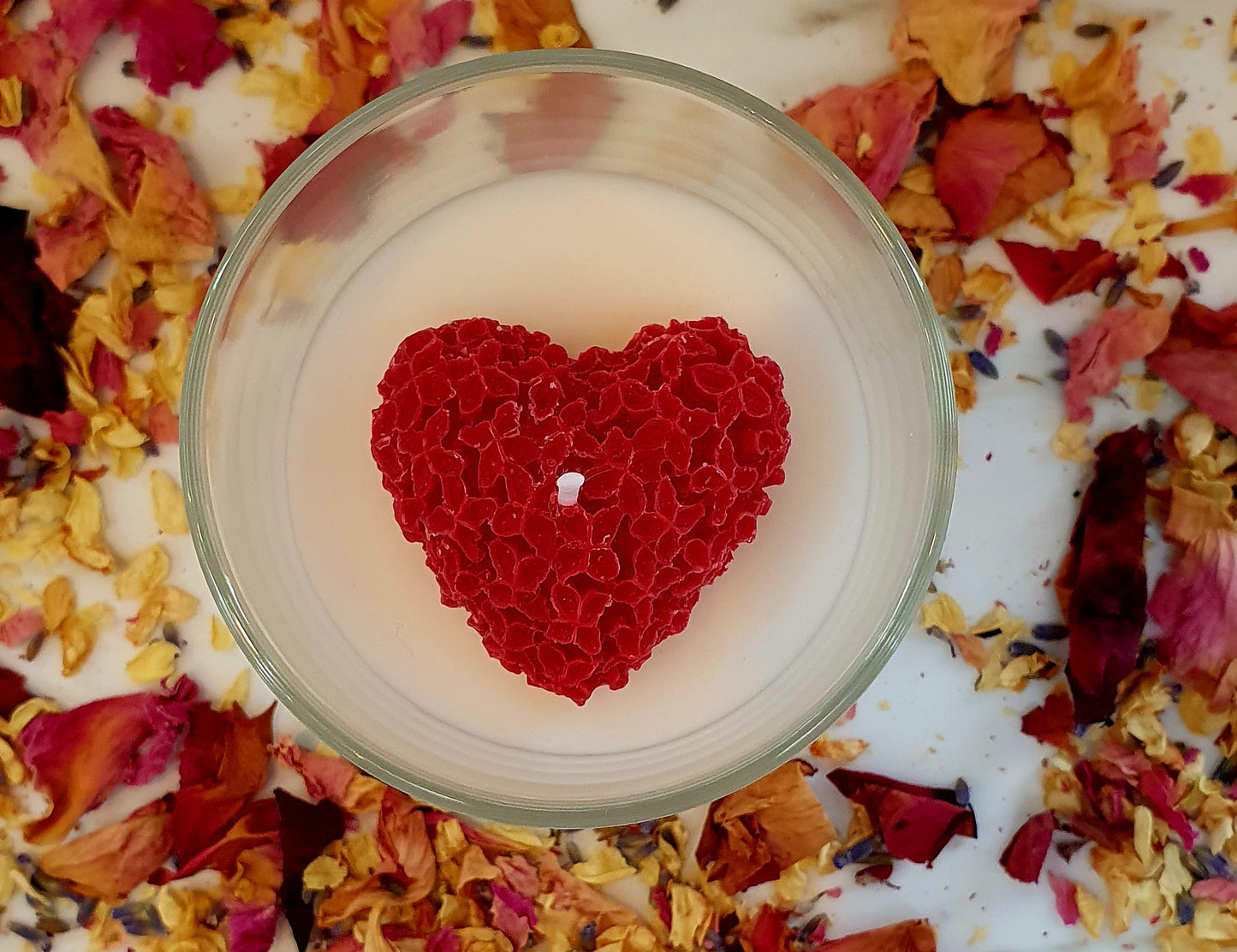 Mini floral heart in 20cl jar