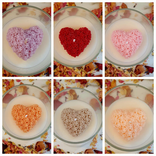 Mini floral heart in 20cl jar