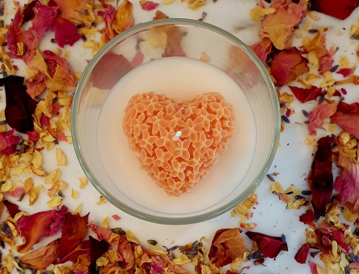 Mini floral heart in 20cl jar