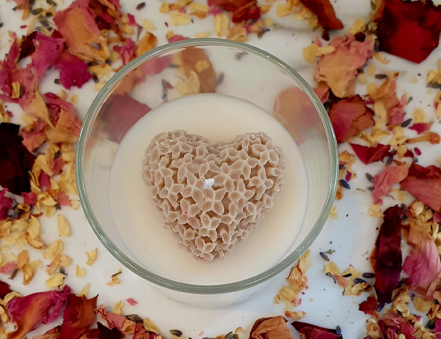 Mini floral heart in 20cl jar