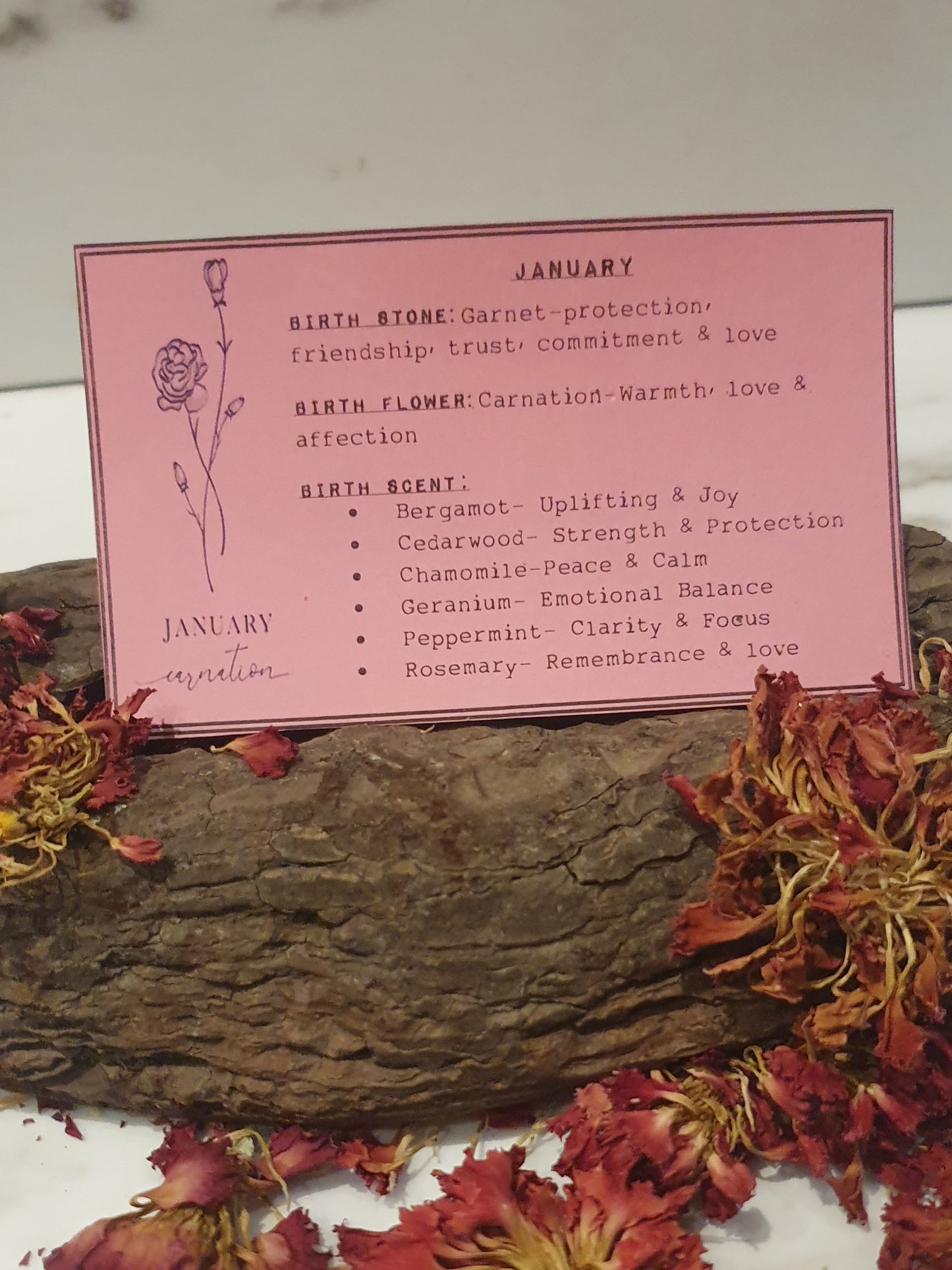 Birth month candle- January