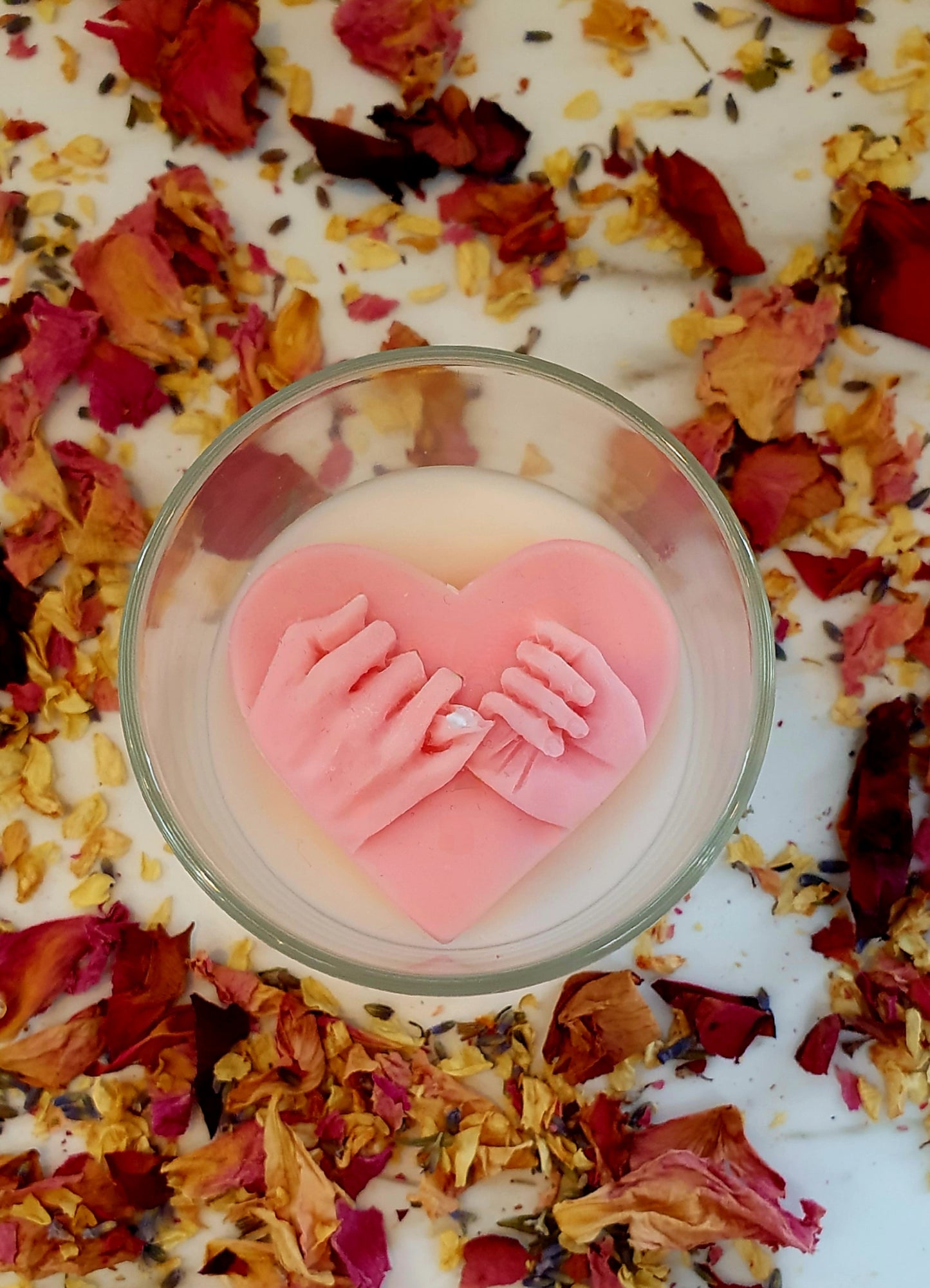 A promise (locked hands in heart) 20cl jar